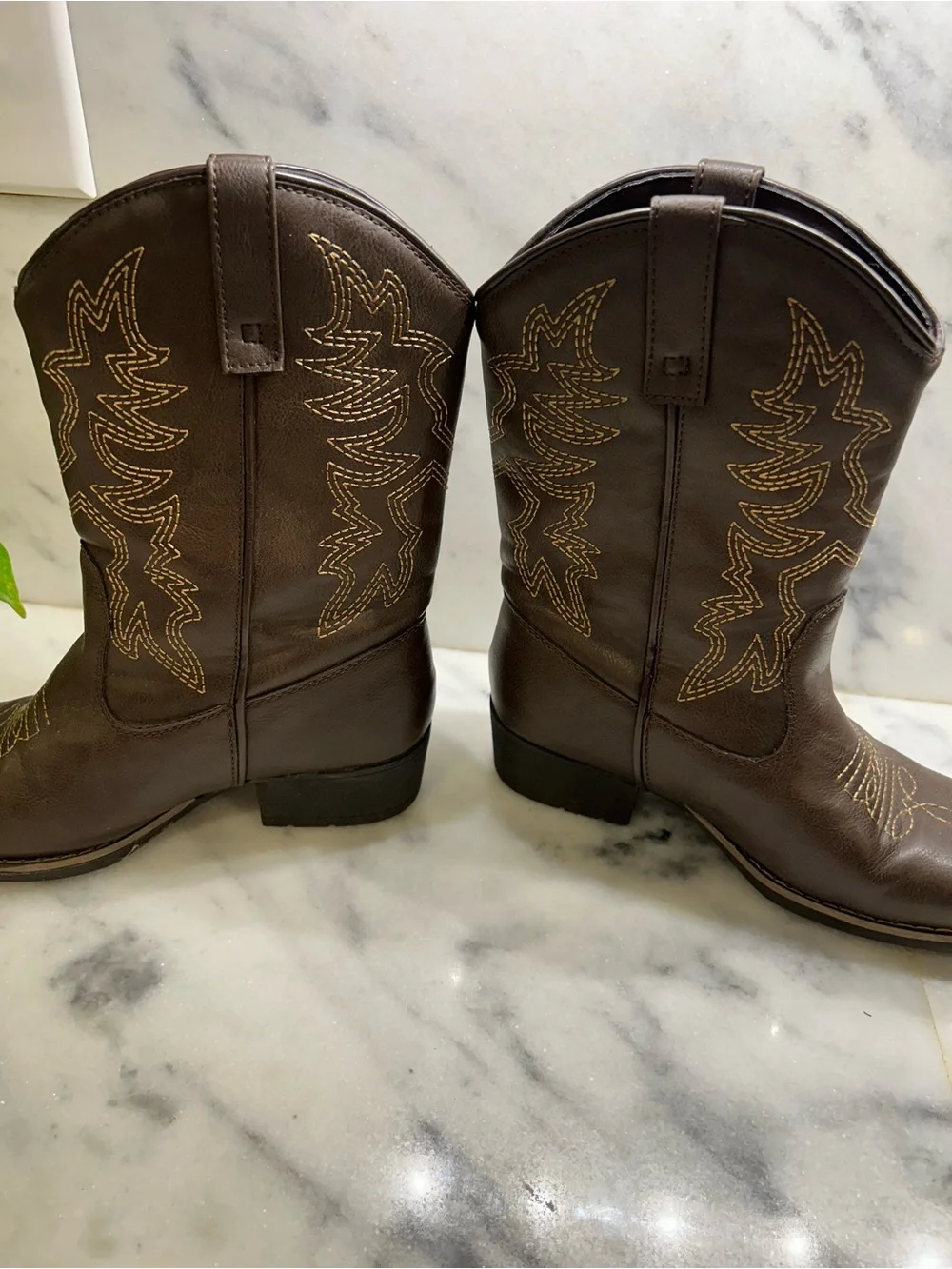 Rodeo Ropers Girls Cowboy Cowgirl Western Boots Dark Brown Youth Size 4